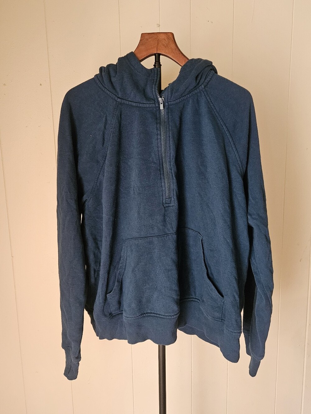 Member's Mark Women's Navy Half-Zip Hoodie Sweater Size XXL